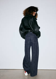 Wide-leg checked jeans — Open Blue 11