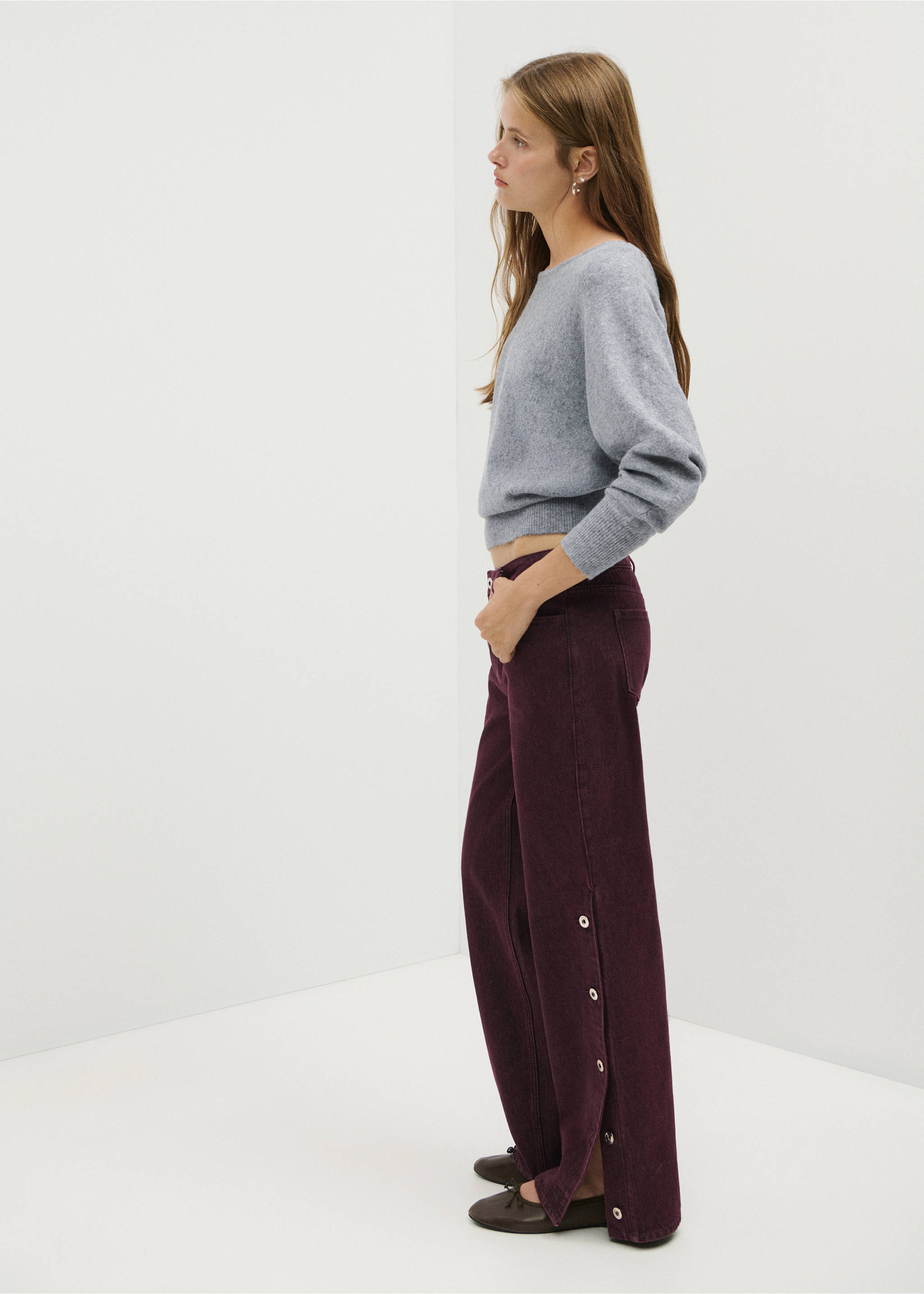 Jeans rebel - Medium plane, Burgundy. Ref: 37015884-00.