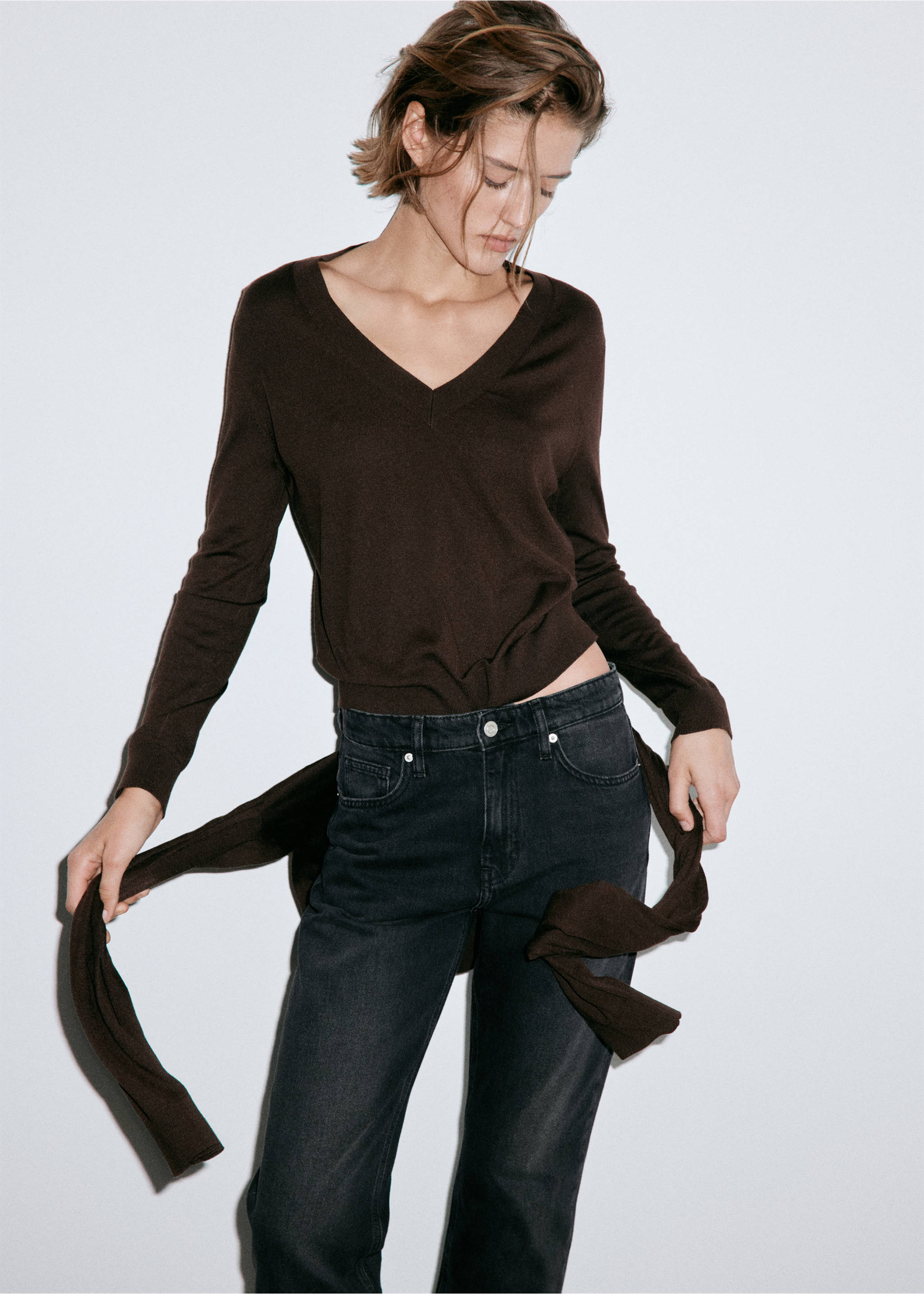 Jeans matilda - Details of the article 1, Black denim. Ref: 37015886-00.