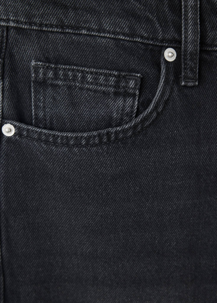 Matilda high-rise straight jeans — Black denim