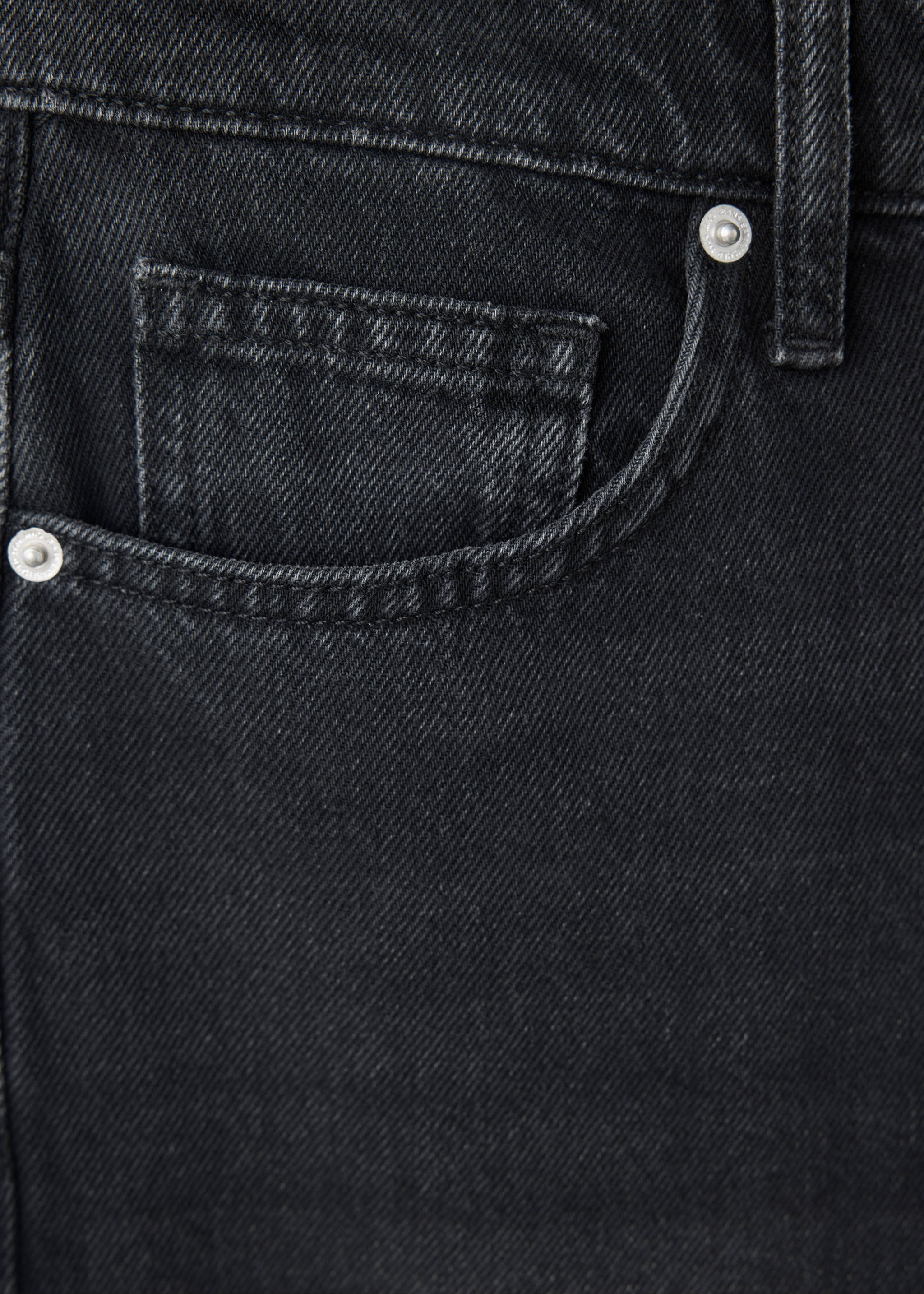 Jeans matilda - Details of the article 8, Black denim. Ref: 37015886-00.