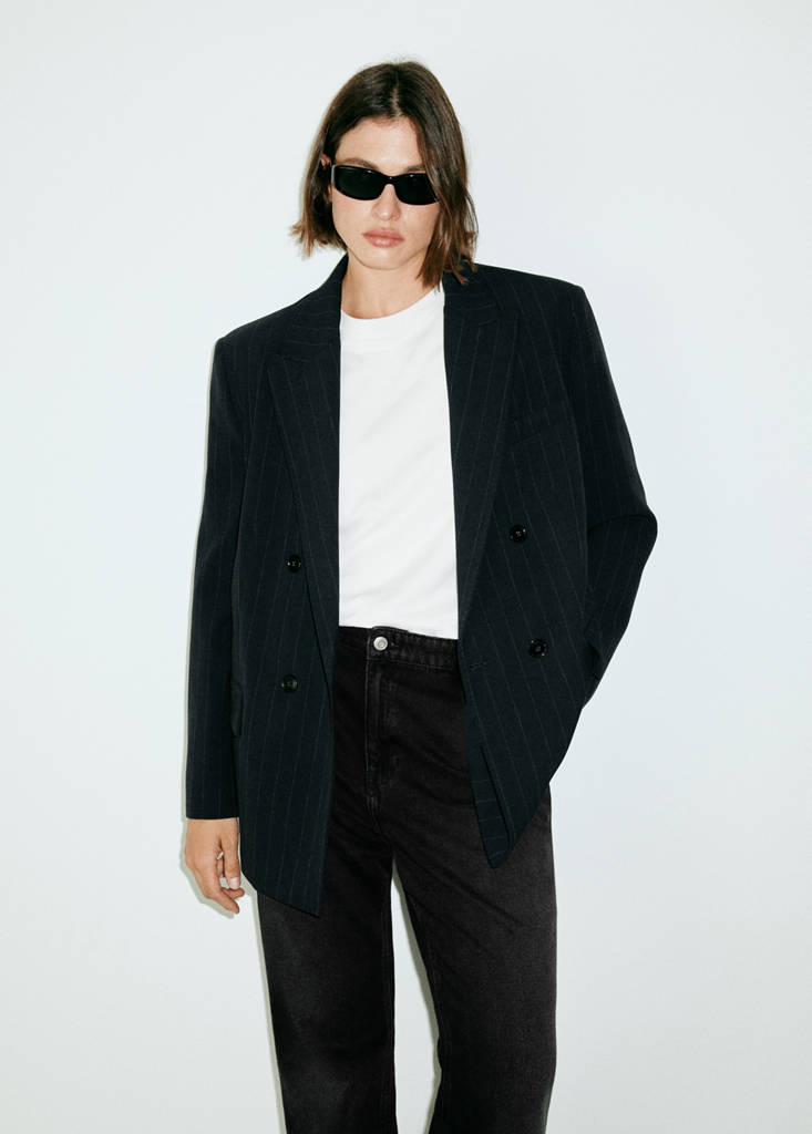 Matilda high-rise straight jeans — Black denim