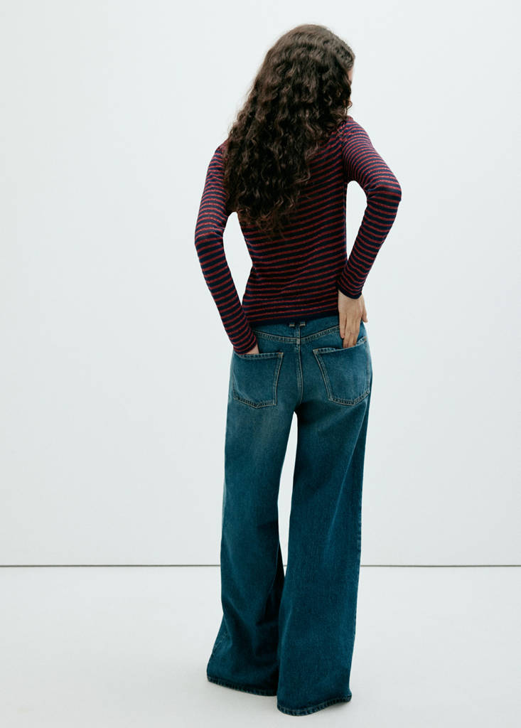Lurex stripes sweater — Navy