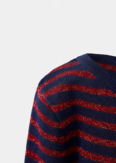 Lurex stripes sweater — Navy 6