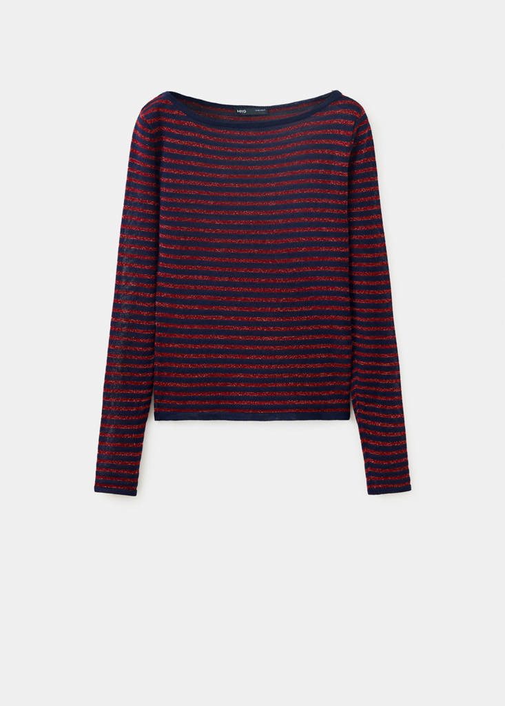 Lurex stripes sweater — Navy