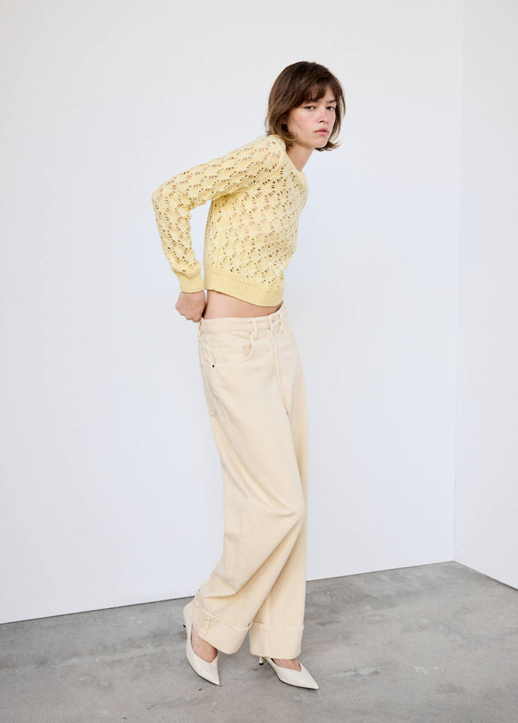 Openwork knit sweater — Vanilla