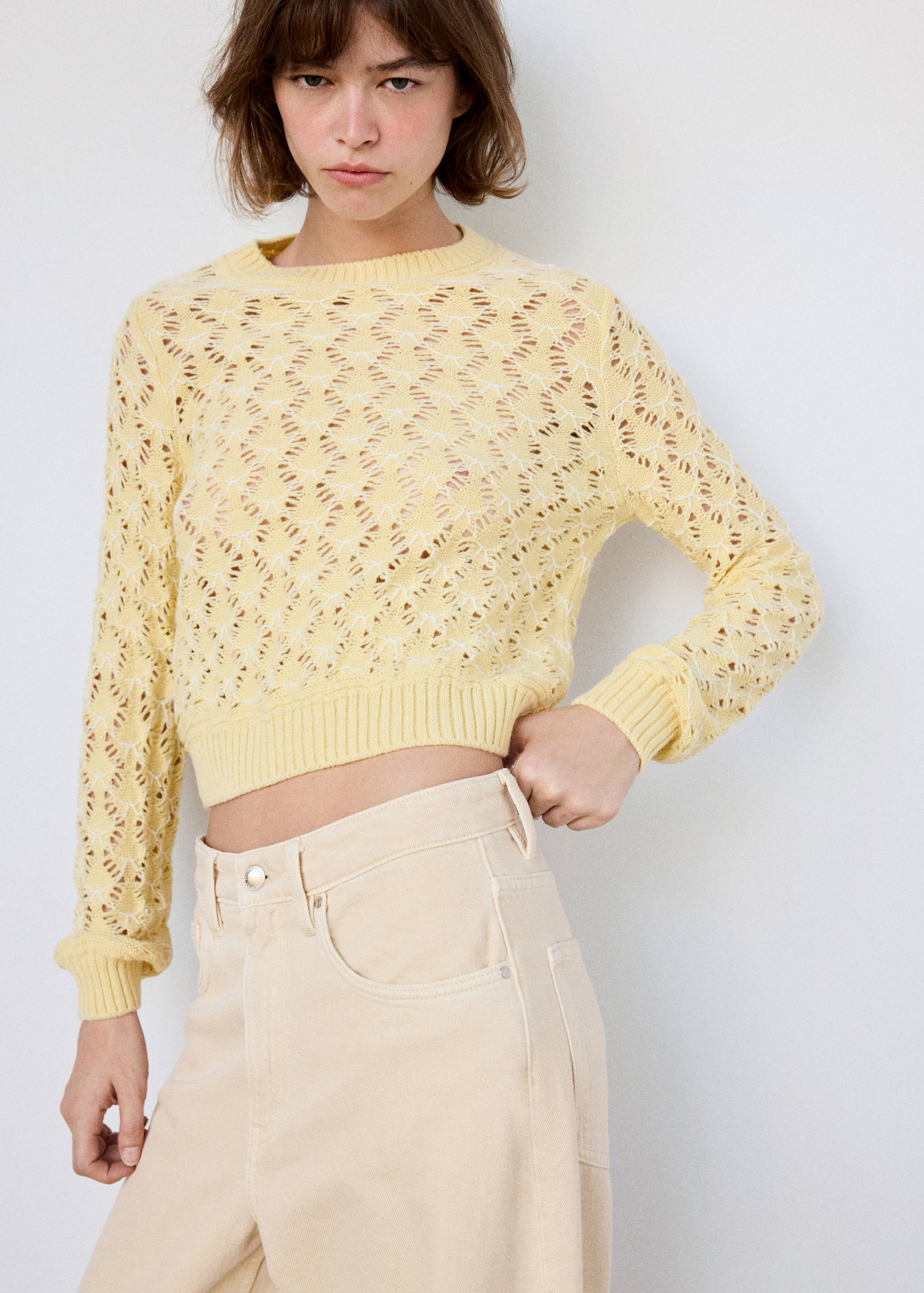 Openwork knit sweater - Medium plane