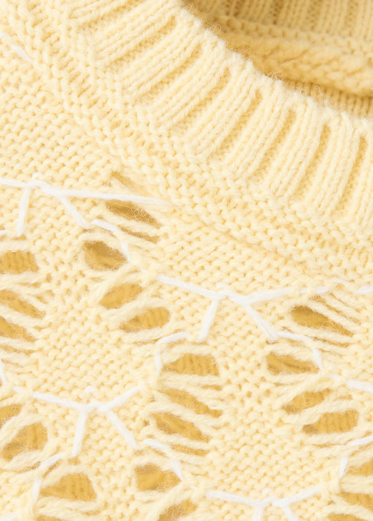 Openwork knit sweater — Vanilla