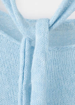 Boat neck jersey with scarf detail — Sky Blue 6