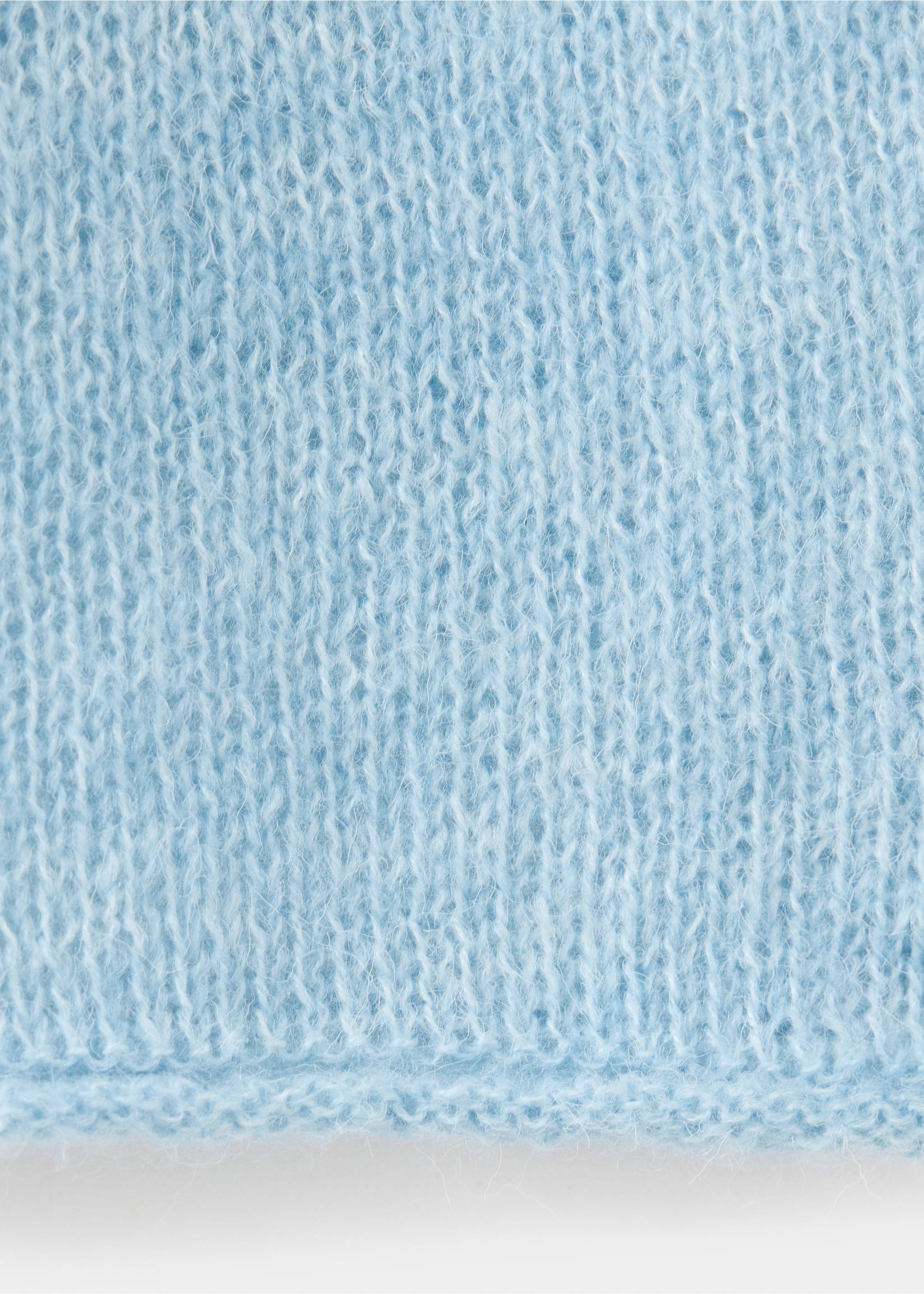 Boat-neck jumper with scarf detail - Details of the article 0, Sky Blue. Ref: 37015893-00.