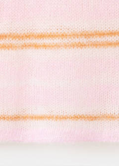 Striped fine knit sweater — Pastel Pink 6