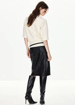 Fine-knit roll-neck jumper — Ecru 3