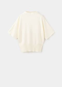 Fine-knit roll-neck jumper — Ecru 8