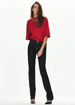 Fine-knit roll-neck jumper — Coral Red 2