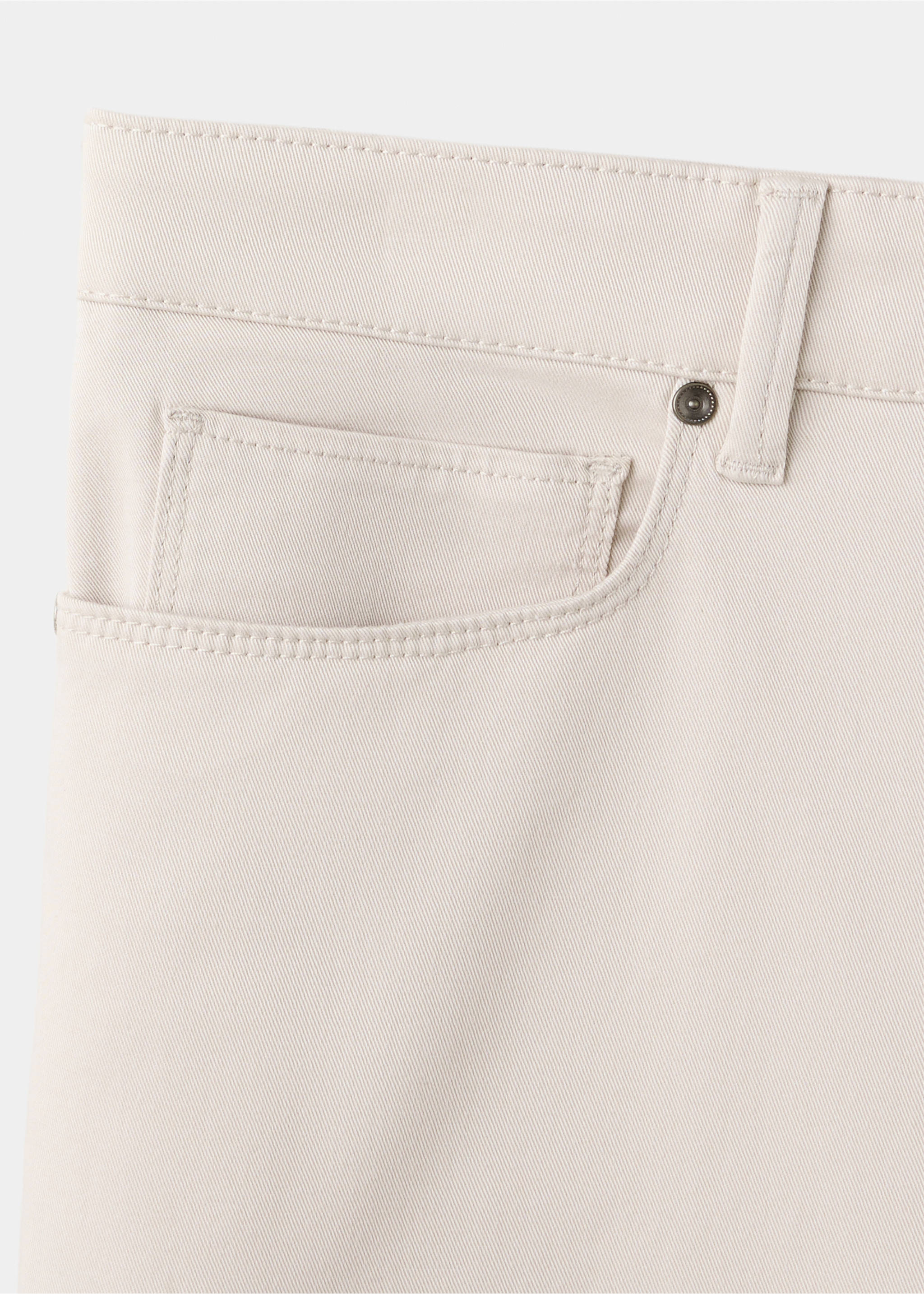 Regular-fit cotton trousers - Details of the article 0, Ice Grey. Ref: 37015980-00.