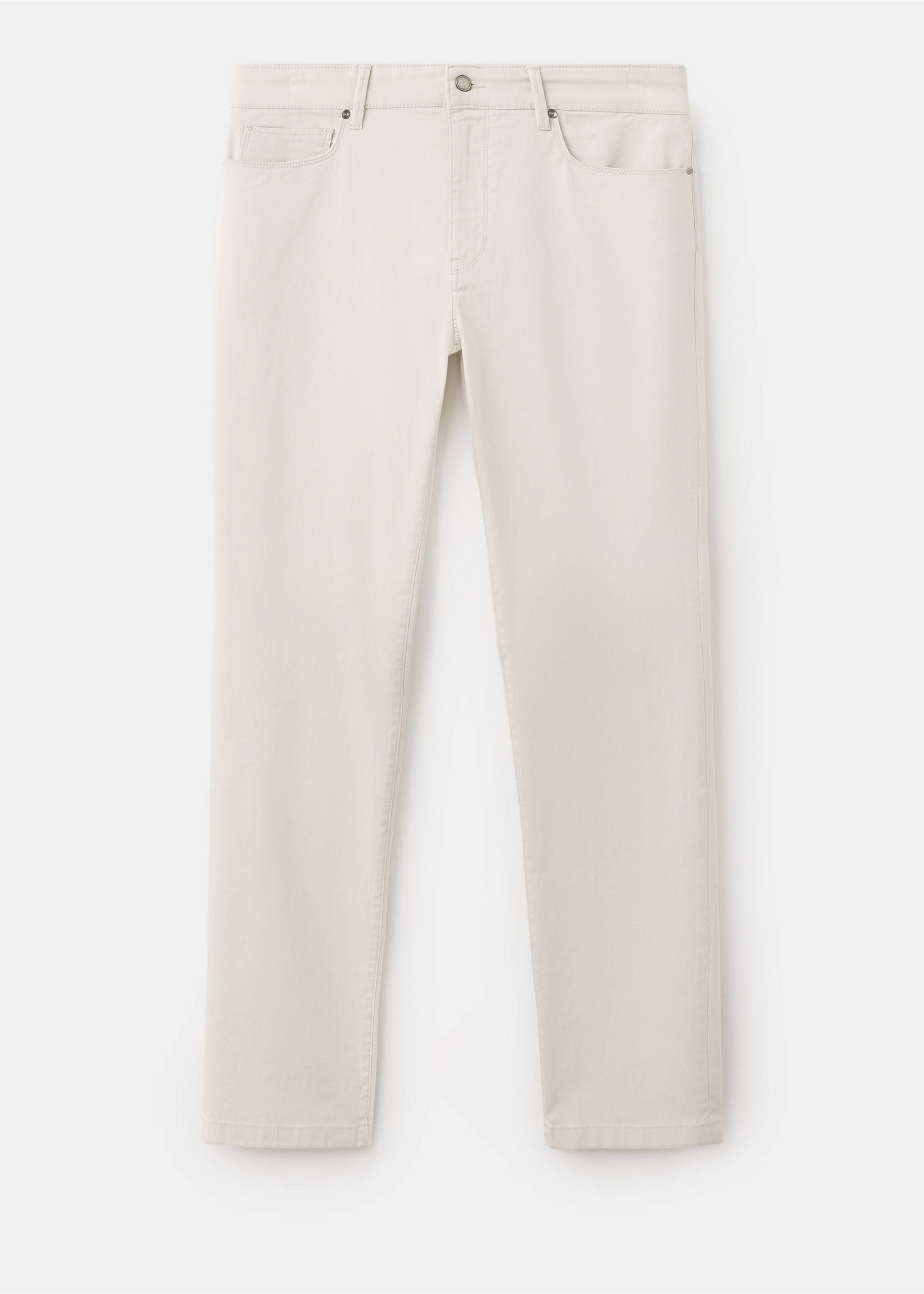 Regular-fit cotton trousers - Article without model, Ice Grey. Ref: 37015980-00.