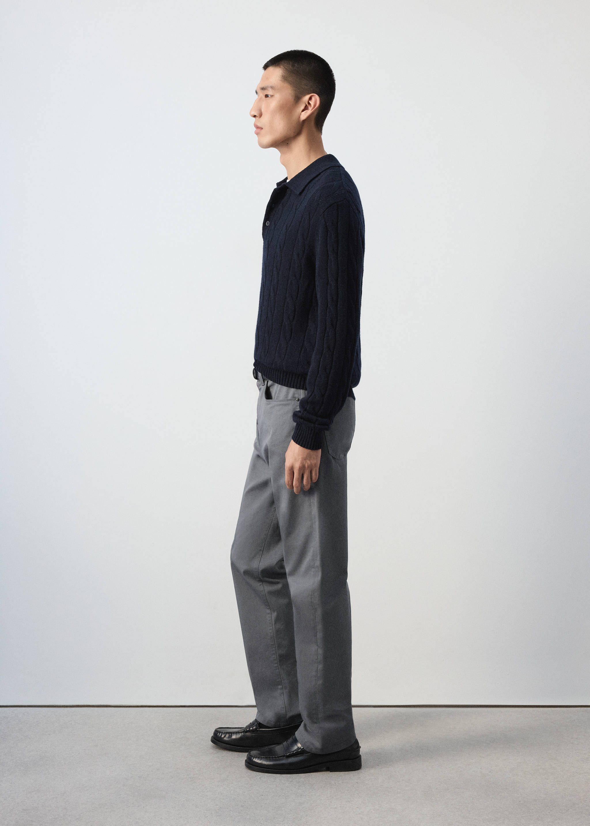 Regular-fit cotton trousers - Details of the article 2