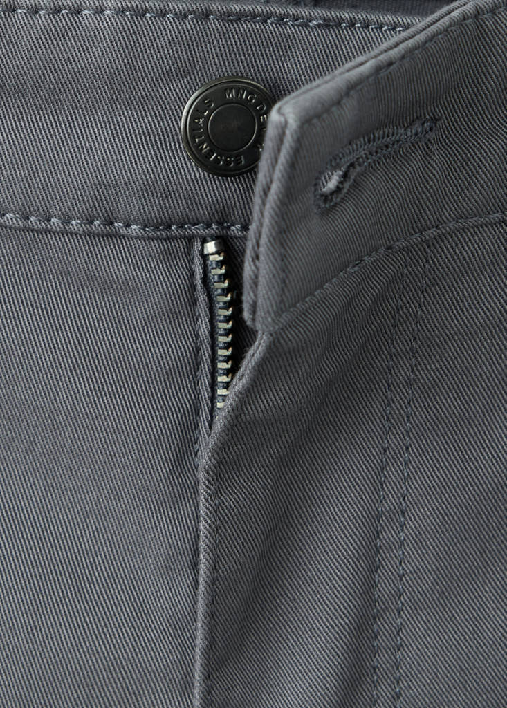 Regular-fit cotton trousers — Dark Grey