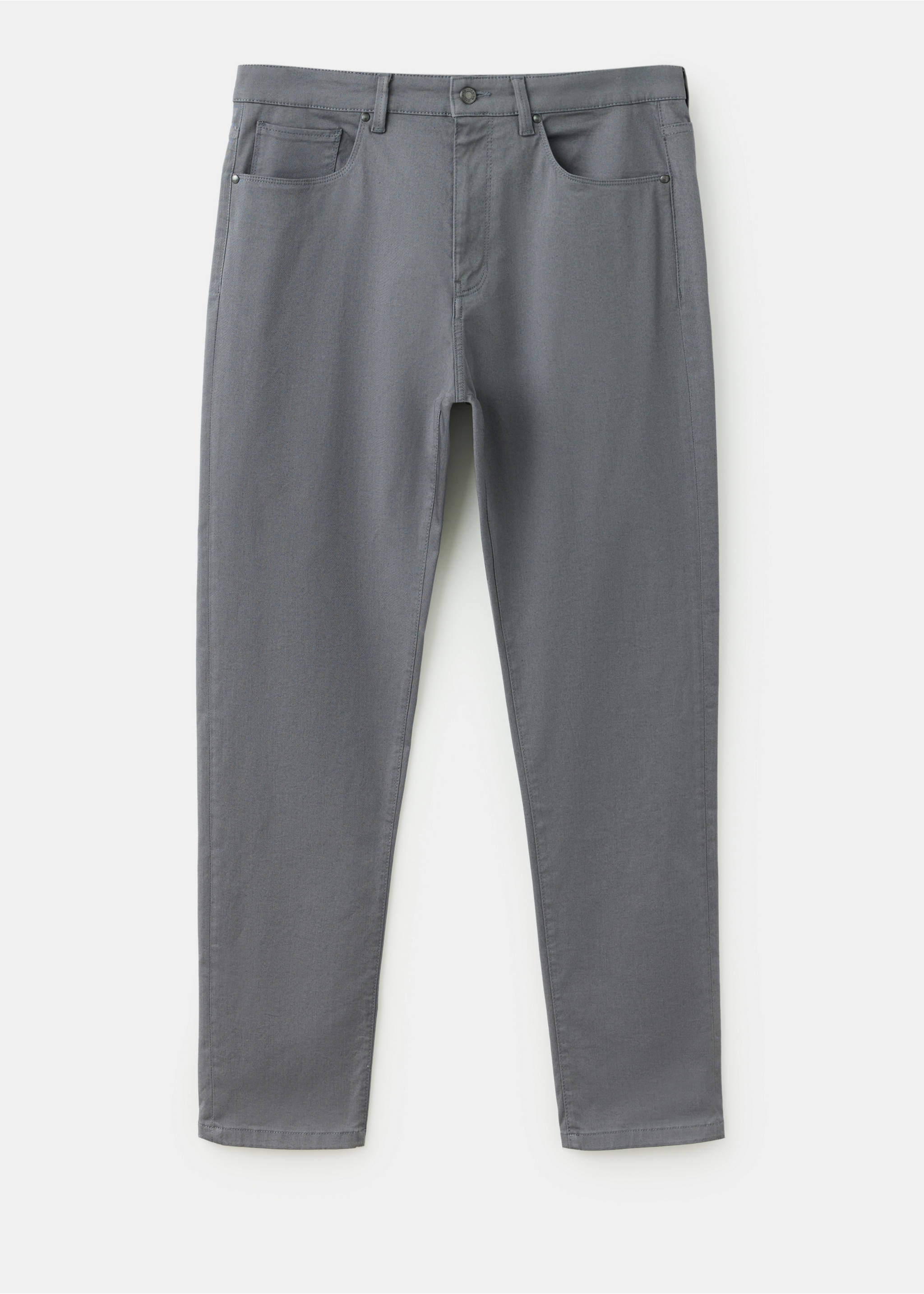 Regular-fit cotton trousers - Article without model, Dark Grey. Ref: 37015980-00.