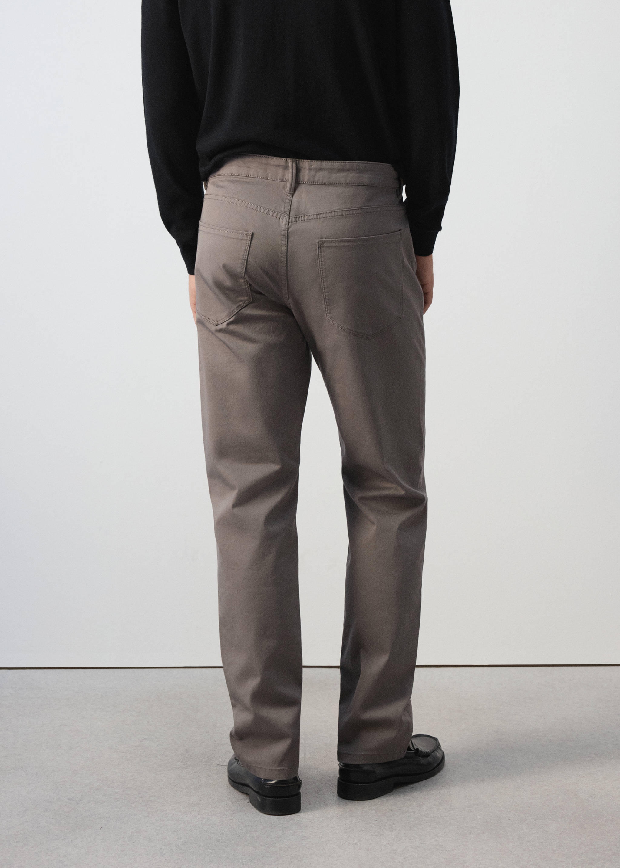 Regular-fit cotton trousers - Reverse of the article