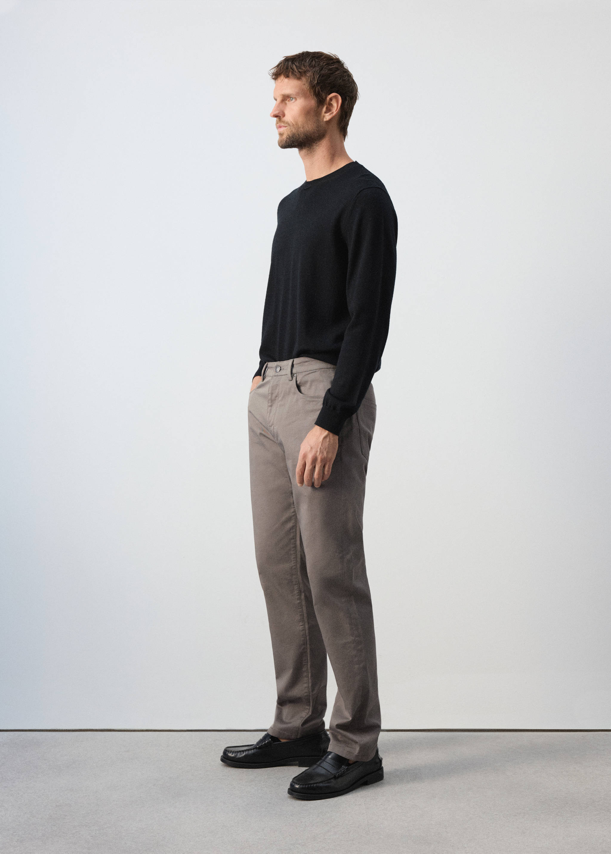 Regular-fit cotton trousers - Details of the article 2