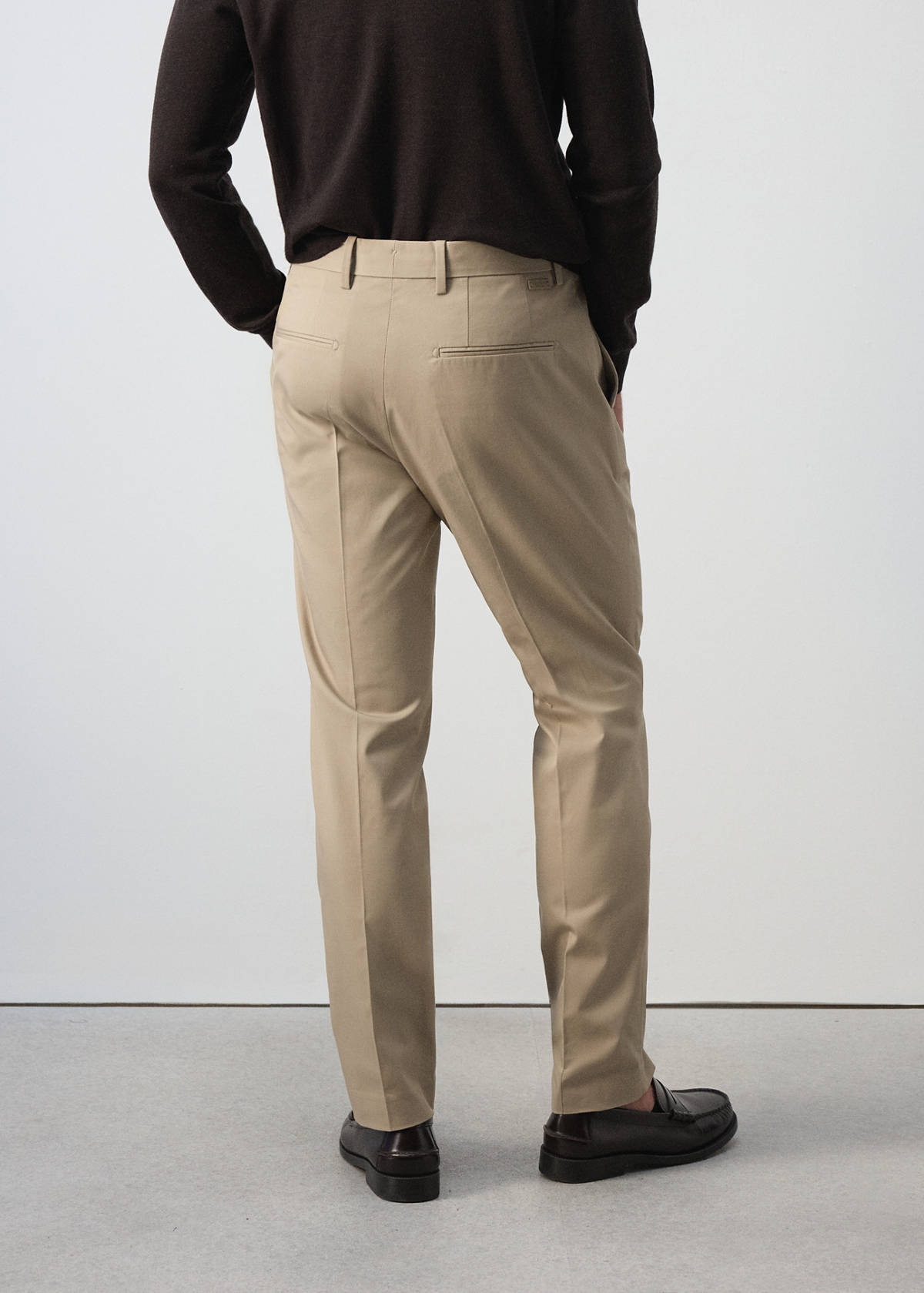 Dublino slim-fit chino trousers — Beige