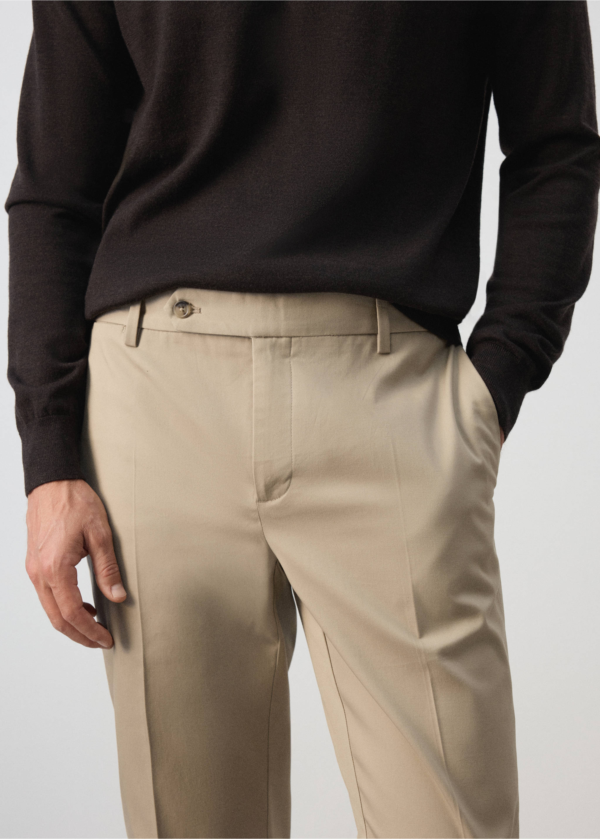 Pantalon Dublino chino slim-fit - Détail de l'article 1, Beige. Ref: 37015981-00.
