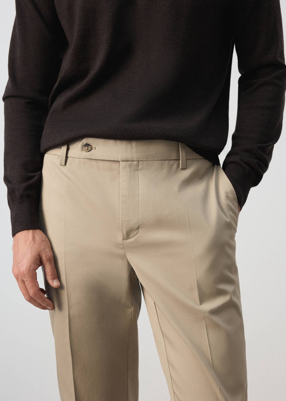 Dublino slim-fit chino trousers — Beige