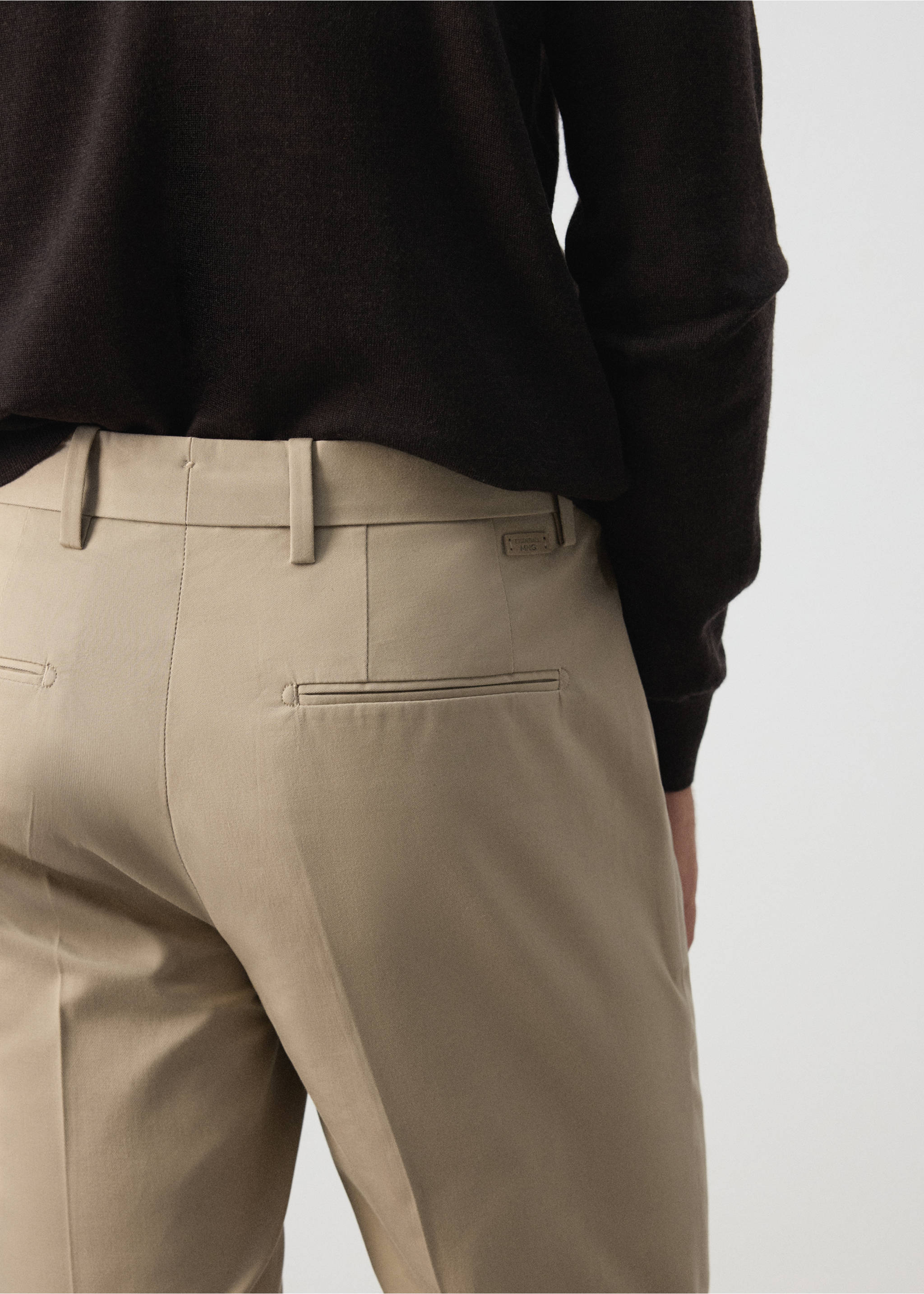 Pantalon Dublino chino slim-fit - Détail de l'article 4, Beige. Ref: 37015981-00.