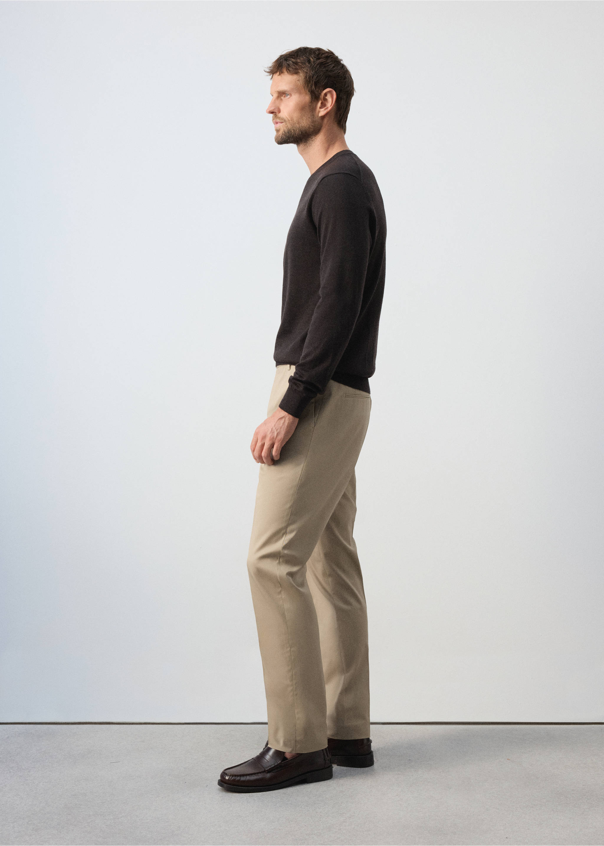 Pantalon Dublino chino slim-fit - Détail de l'article 2, Beige. Ref: 37015981-00.