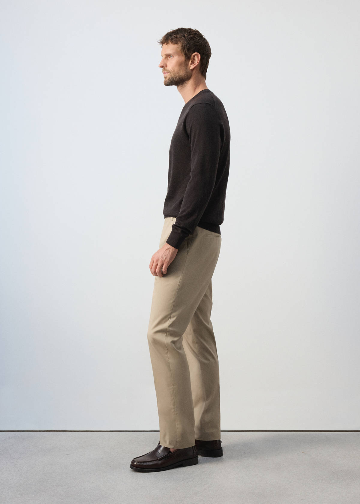 Dublino slim-fit chino trousers — Beige