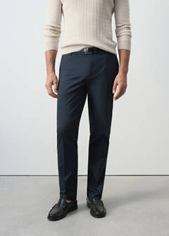 Dublino slim-fit chino trousers — Navy 1