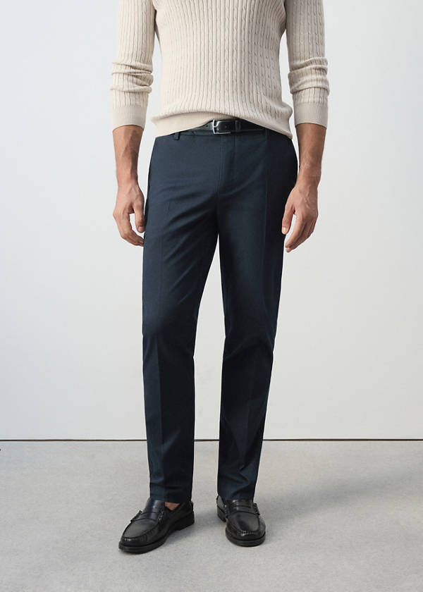 Dublino slim-fit chino trousers — Navy