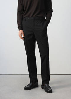 Dublino slim-fit chino trousers — Black 1
