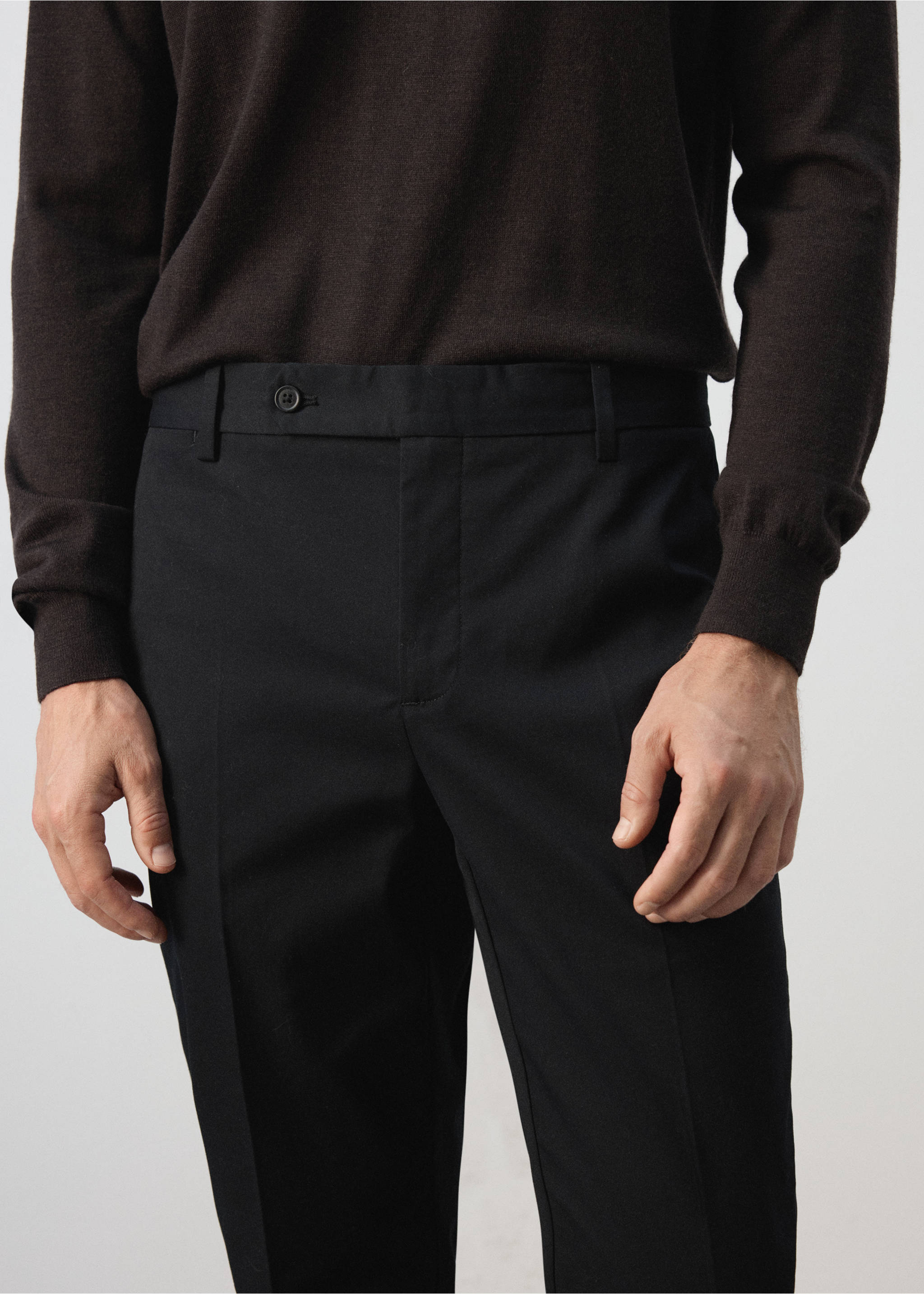 Pantalon Dublino chino slim-fit - Détail de l'article 1, Noir. Ref: 37015981-00.