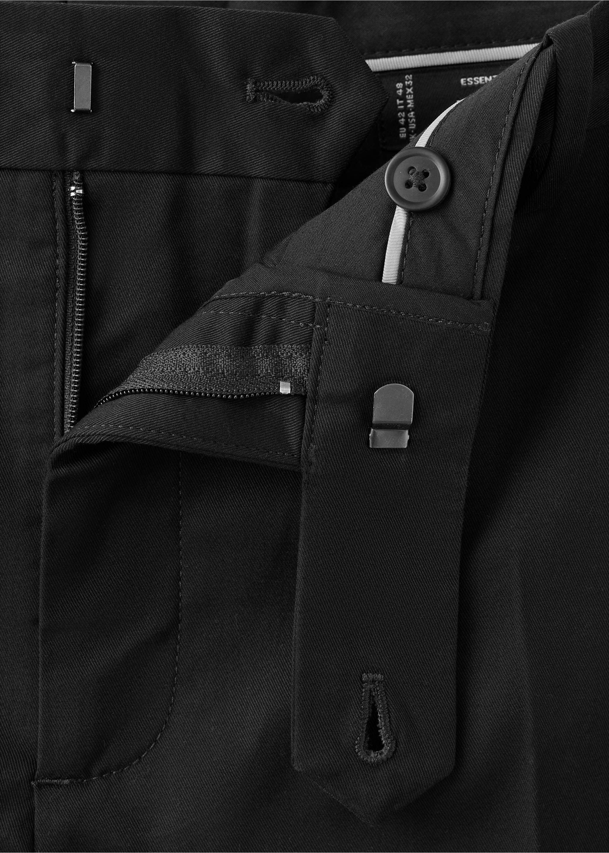 Pantalon Dublino chino slim-fit - Détail de l'article 8, Noir. Ref: 37015981-00.