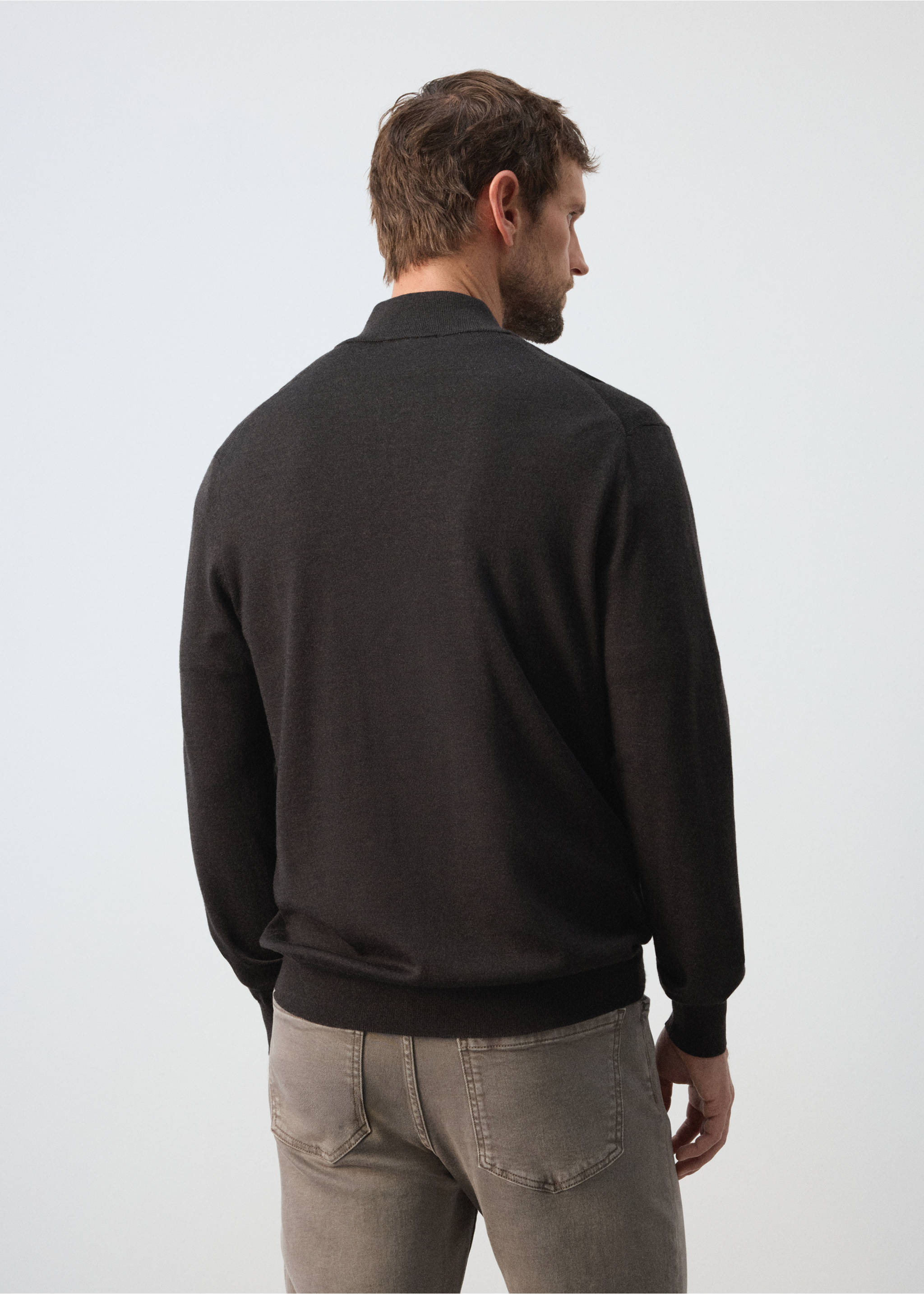 Sweater willyp - Обратная сторона изделия, Шоколадный. Ref: 37015982-00.
