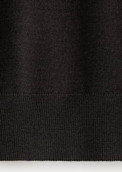 100% merino wool sweater with zip-neck — Chocolate 8