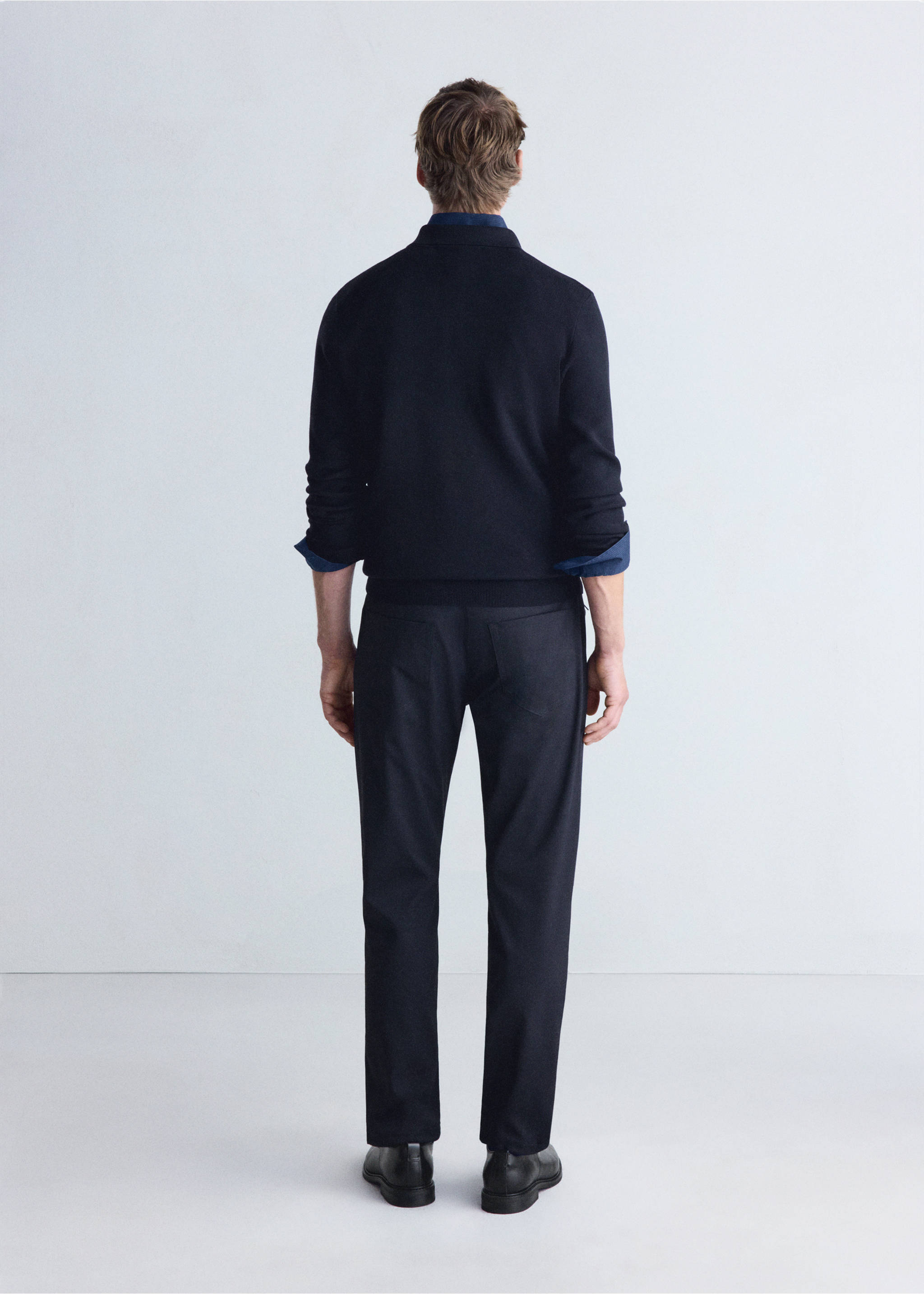 Polo shirt luxuss-i - Reverse of the article, Navy. Ref: 37015983-00.