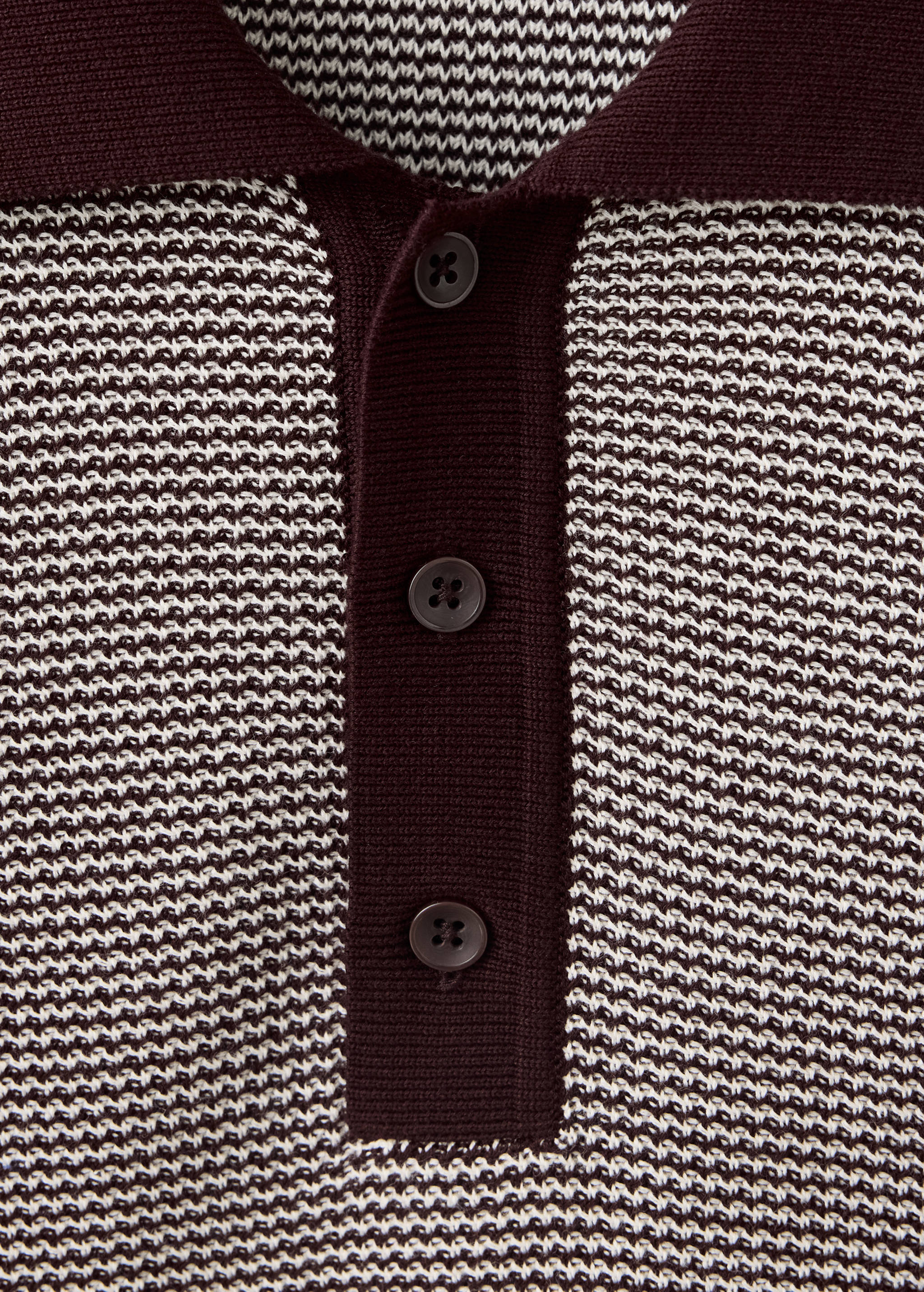 Fine-knit 100% cotton polo shirt - Details of the article 8