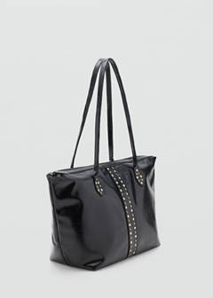 Studded tote bag — Black 3