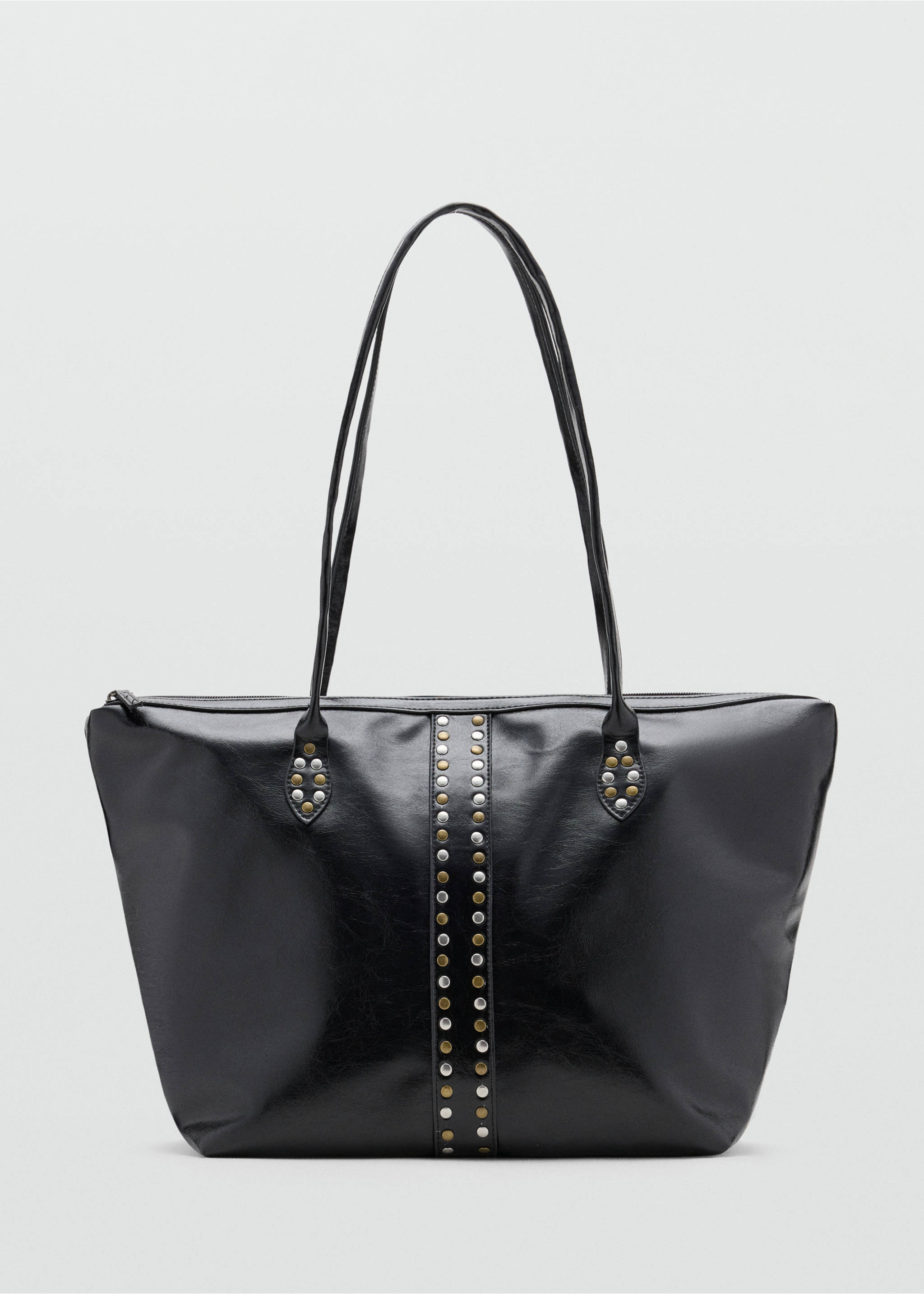 Studded tote bag - Article without model, Black. Ref: 37015985-00.