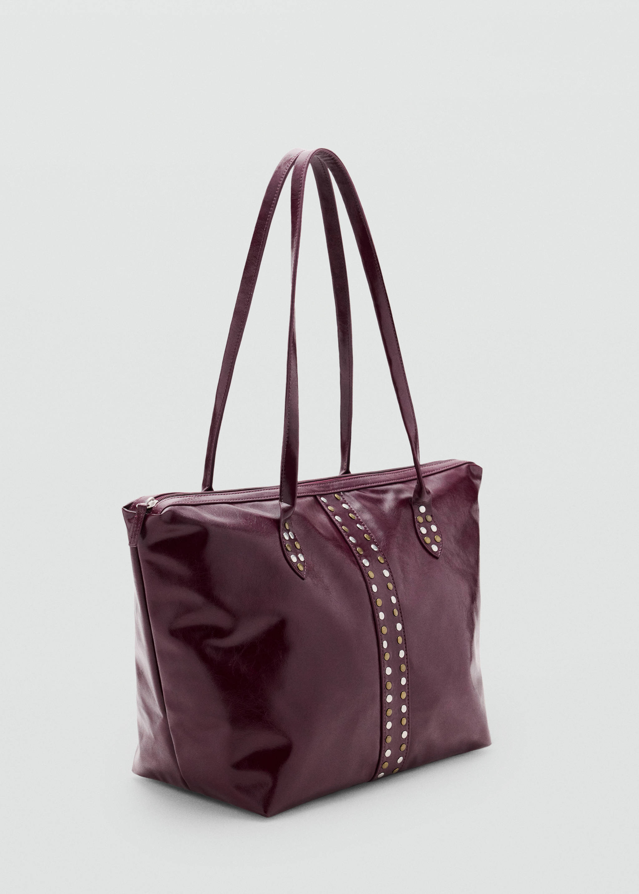 Studded tote bag - Medium plane