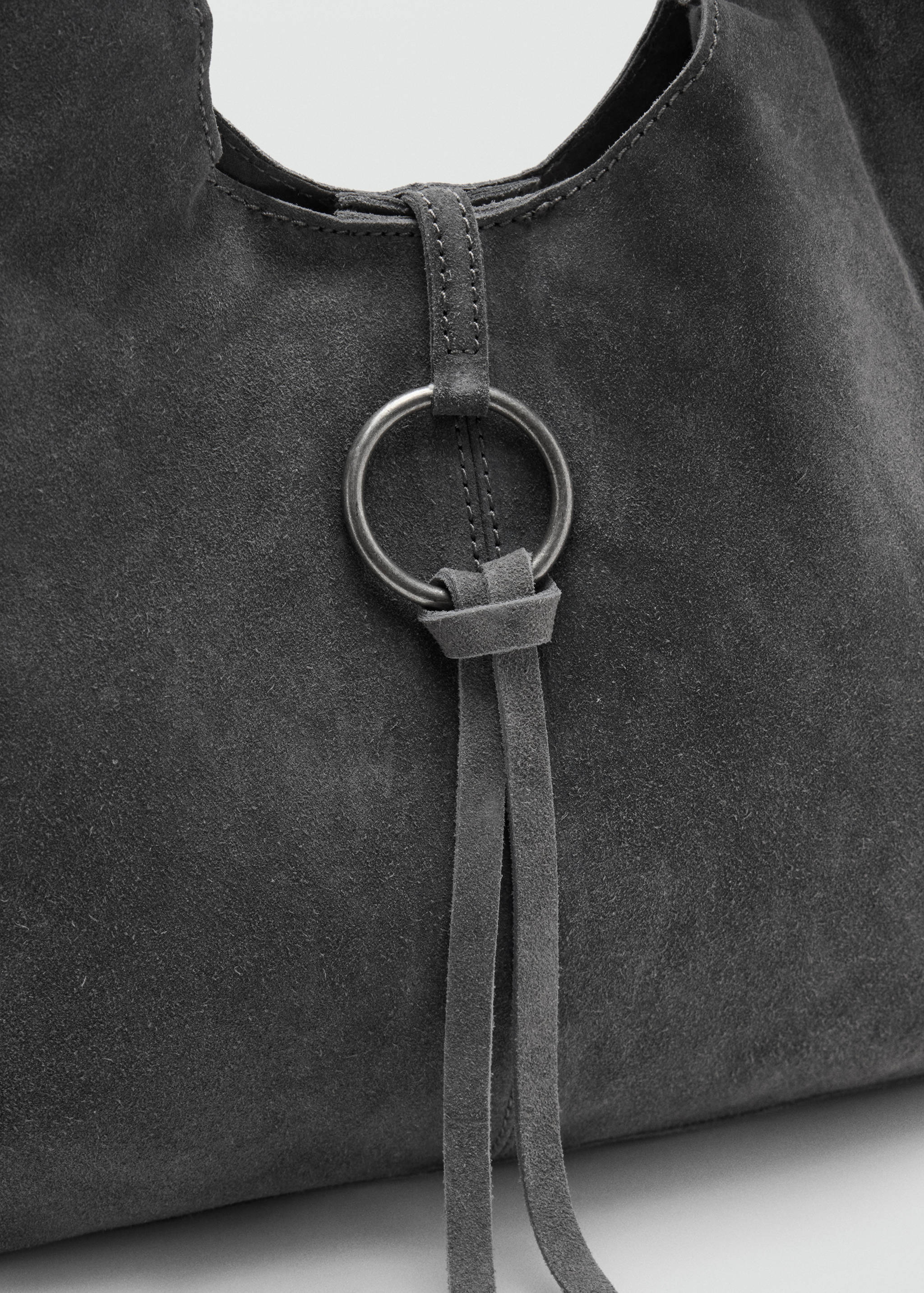 Leather shoulder bag with ring detail - Details of the article 1