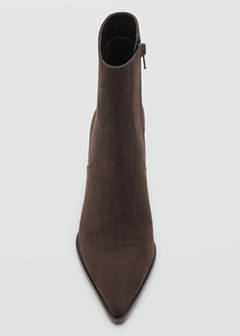 Pointed heel ankle boot — Brown 4