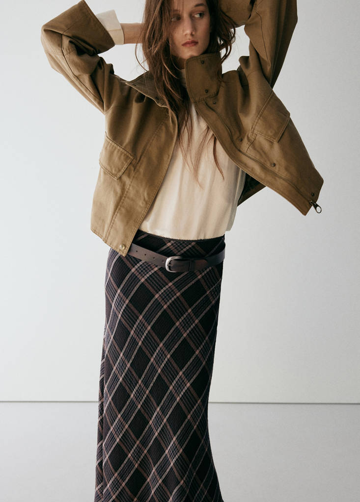 Checked midi skirt thumbnail 14