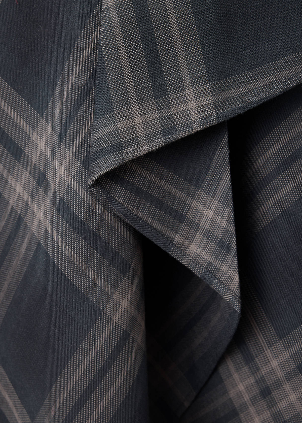 Checked asymmetric skirt — Dark Heather Grey