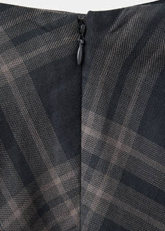 Checked asymmetric skirt — Dark Heather Grey 7