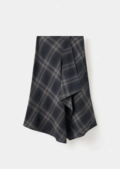 Checked asymmetric skirt — Dark Heather Grey 5