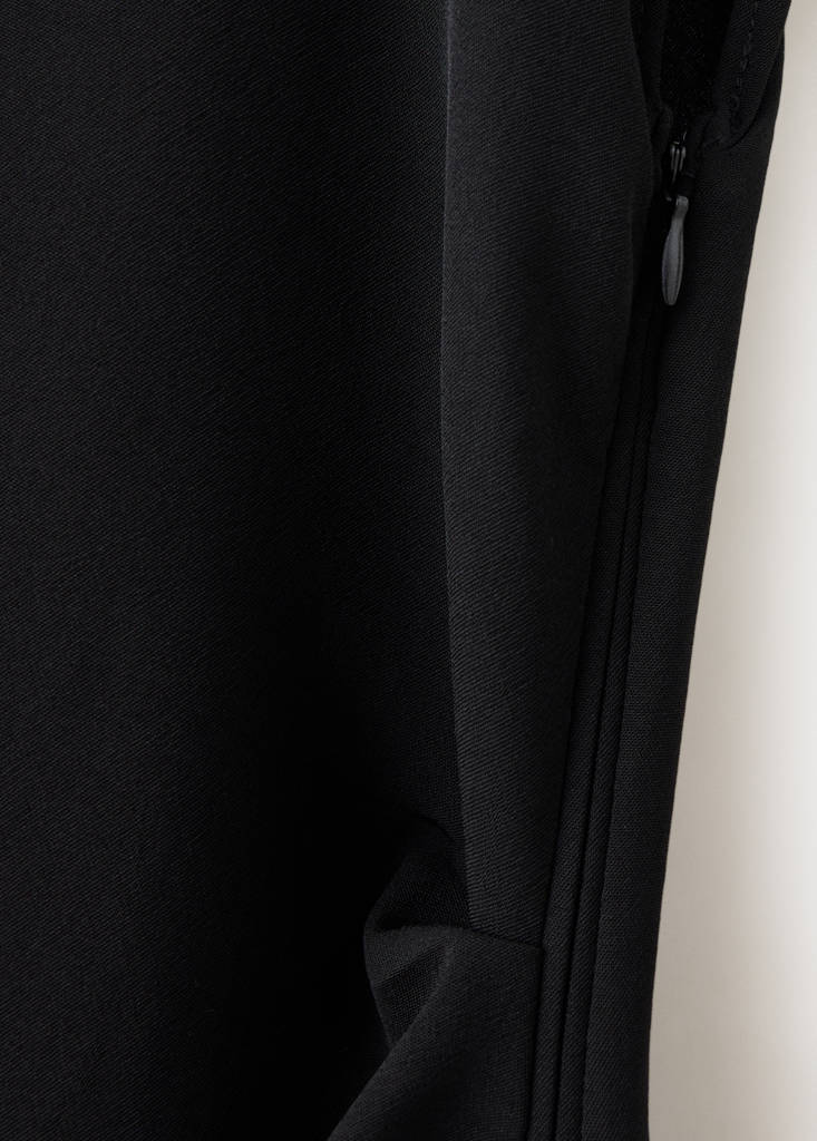 Ruched bow dress — Black